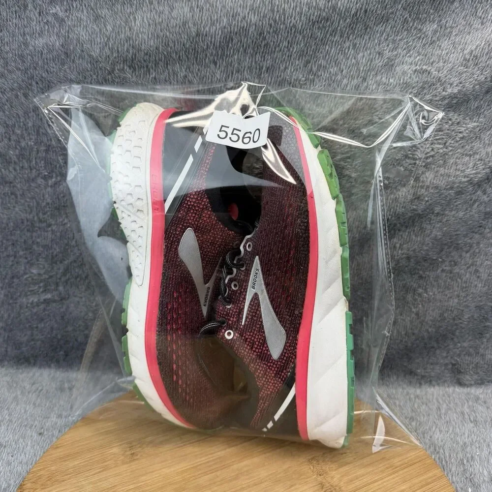 Brooks Ghost 11 Shoes Womens Size 10 Red Wide Sneakers 1202771D017 No Insoles